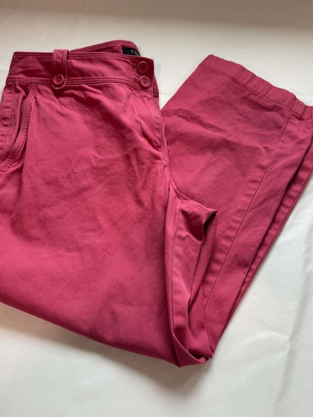 Preppy Raspberry Pink Cropped Chino Capri Pants Coastal Size 6P